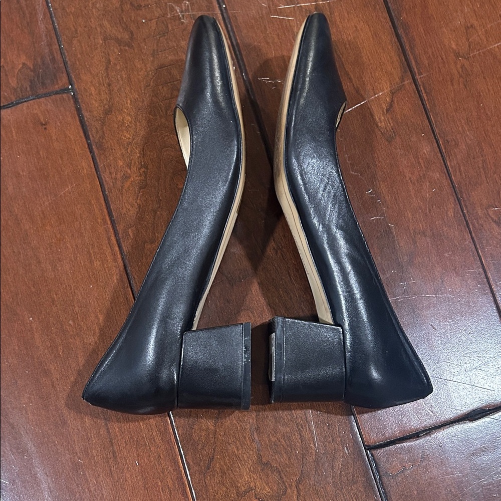 Karl Lagerfeld Black Leather Heels - Picture 7 of 13